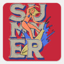 Search for vintage beach girl stickers Vacation