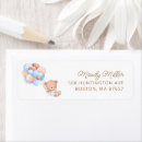 Search for blue brown return address labels Baby shower