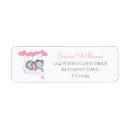 Search for pink elephant baby shower return address labels Watercolor