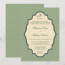 Recherche de monogramme vert de damassé invitations Été