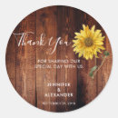 Search for sunflower thank you wedding stickers Country
