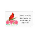 Search for male cardinal return address labels Red bird