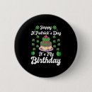 Search for st patricks day birthday buttons Clover