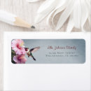Search for blue flowers return address labels Elegant