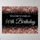 Search for gold 50th birthday party posters Glitter