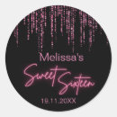 Search for pink black sweet 16 stickers Girly