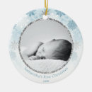 Search for silver baby first ornaments Elegant