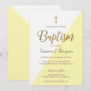Recherche de jaune baptême invitations Chrétien