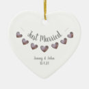 Search for purple heart ornaments Just married