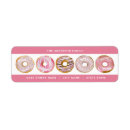 Search for donut return address labels Pink