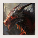 Search for fantasy dragon puzzles Red