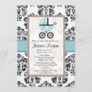 Search for damask baby boy shower invitations Carriage
