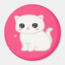 Recherche de pelucheux magnets Blanc