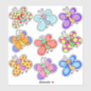 Search for colourful insect stickers Flying