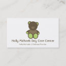 Search for bear business cards Childcare
