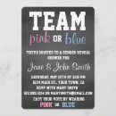 Search for team pink or blue invitations Chalkboard