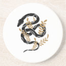 Recherche de serpent dessous de verres Noir