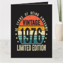 Search for 1976 birthday cards Limited edition