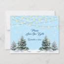 Search for winter wonderland save the dates Pine trees