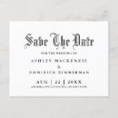 Search for gothic save the dates Black and white