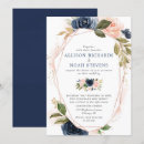 Search for navy and blush wedding invitations Greenery