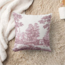 Search for red toile pillows Vintage