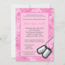 Recherche de camo baby shower invitations Girly
