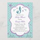 Search for purple mermaid baby shower invitations Lavender