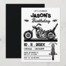 Search for biker birthday invitations Retro