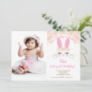 Search for bunny birthday invitations Gold