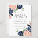 Search for pink blue flowers baby shower invitations Blush