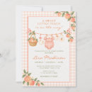 Search for peach baby shower invitations Sweet little peach