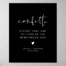 Search for confetti wedding posters Black and white