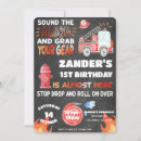 Search for rescue birthday invitations Fireman