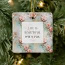 Search for romantic quote ornaments Floral