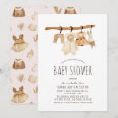 Search for clothesline baby girl shower invitations Brown