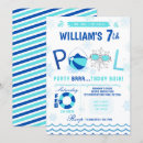 Search for swimming birthday invitations Boys and girls
