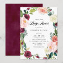 Search for burgundy and blush invitations Botanical