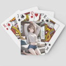 Search for anime girl playing cards Cute