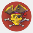 Search for gold skull stickers Pirate