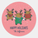 Search for cute reindeer stickers Merry christmas