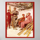 Search for vintage skiing advertising posters Retro