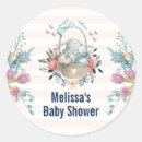 Search for cute bunny baby shower stickers Watercolor