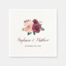 Search for burgundy and blush wedding napkins Roses