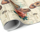 Search for mushrooms wrapping paper Vintage
