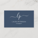 Search for navy blue business cards Writer