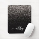 Recherche de noir et argent tapis souris Girly