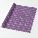 Search for purple and white wrapping paper For her