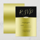 Search for event rsvp cards Black and gold