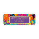 Search for red abstract return address labels Chic